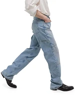 Denim Relaxed-Fit Carpenter Pants