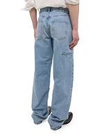 Denim Relaxed-Fit Carpenter Pants