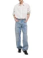 Denim Relaxed-Fit Carpenter Pants