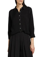 Marlene Tailored Three-Quarter-Length Sleeve Blouse