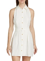 Domino Linen Sleeveless Minidress