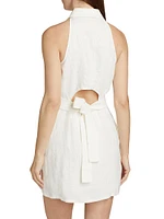 Domino Linen Sleeveless Minidress