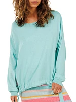 Mija Cotton-Silk Tie Knit Top