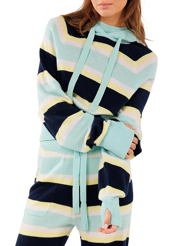 Vic Cashmere Striped Hoodie