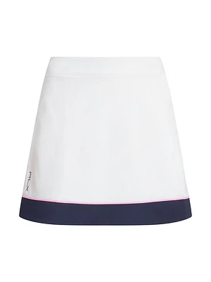 Interlock Faux-Wrap Skort