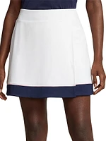 Interlock Faux-Wrap Skort