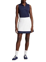 Interlock Faux-Wrap Skort