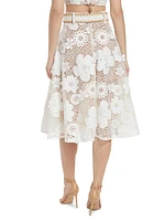 Emerie Floral Lace Midi-Skirt