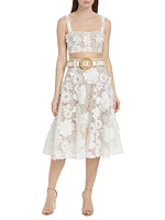 Emerie Floral Lace Midi-Skirt