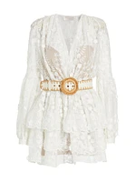 Bedouin Lace Belted Minidress