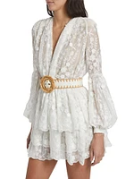 Bedouin Lace Belted Minidress