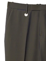 Wool Crease-Front Pants