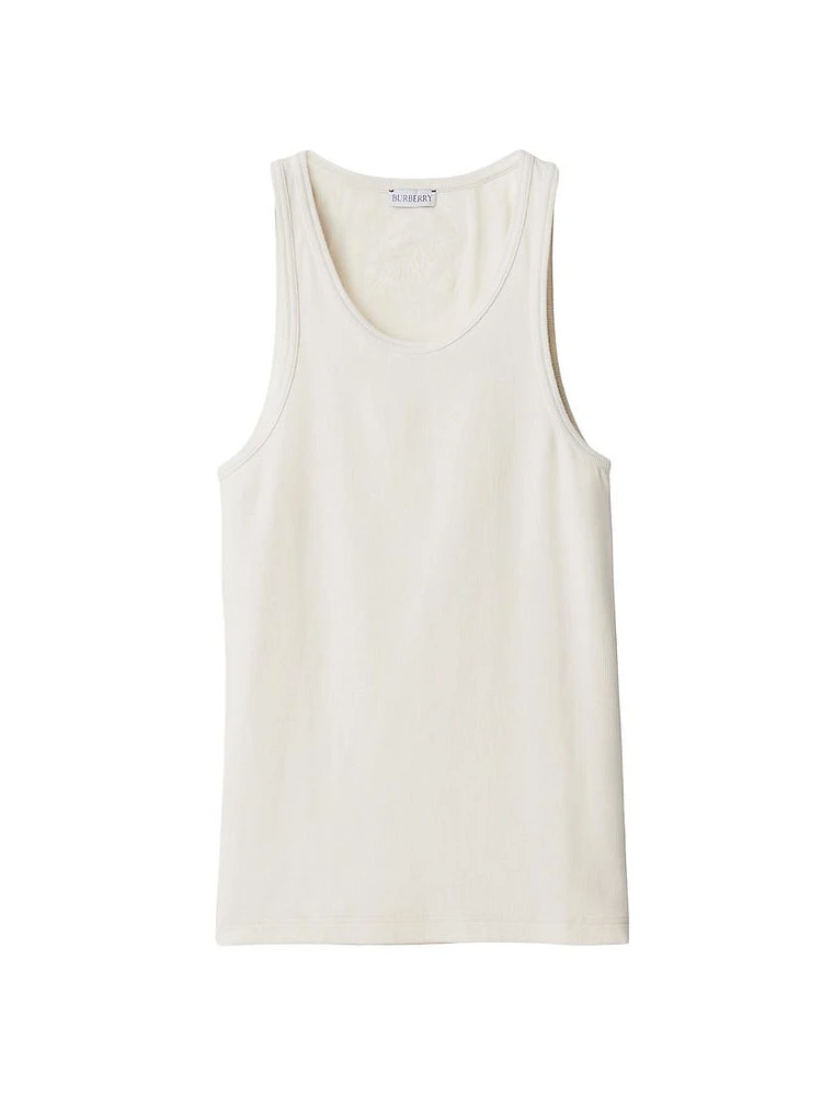 Logo Cotton Sleeveless T-Shirt