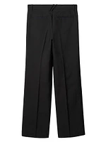 Wool & Silk Straight-Leg Pants