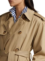 Twill Double-Breasted Trench Coat