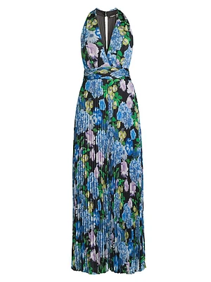 Elizabeth Floral Satin Maxi Dress