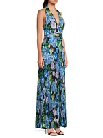 Elizabeth Floral Satin Maxi Dress