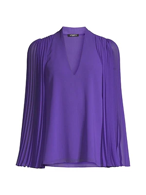 Evelyn Pleated Sleeve Blouse