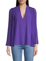 Evelyn Pleated Sleeve Blouse