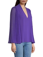 Evelyn Pleated Sleeve Blouse