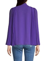 Evelyn Pleated Sleeve Blouse