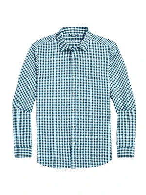 On-The-Go Seersucker Button-Front Shirt