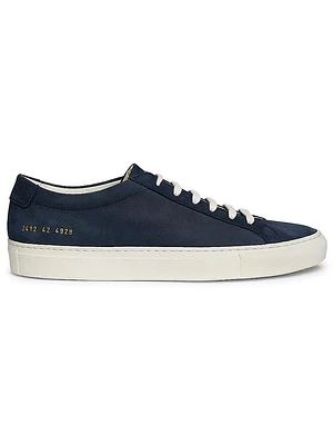 Contrast Achilles Leather Low-Top Sneakers