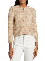 Guspa Cotton-Blend Crop Cardigan