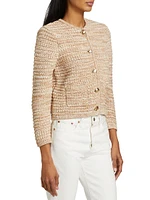 Guspa Cotton-Blend Crop Cardigan