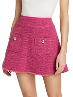 Bonnie Tweed Fit & Flare Miniskirt