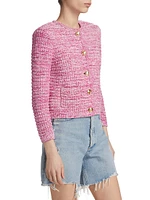 Cotton-Blend Knit Cropped Jacket