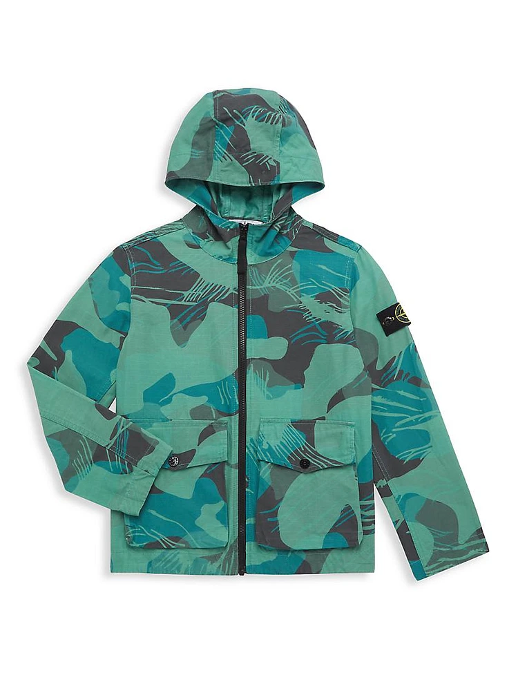 Little Kid's & Tropical Print Canvas Jacket