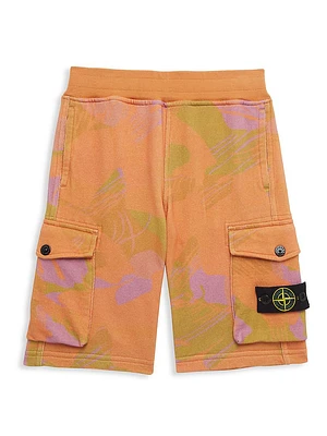 Little Boy's & Printed Fleece Cargo Shorts