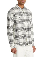 Spring Plaid Button-Front Shirt