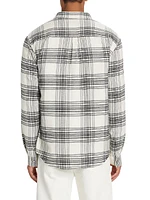 Spring Plaid Button-Front Shirt