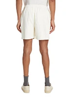 Textured Terry Drawstring Shorts