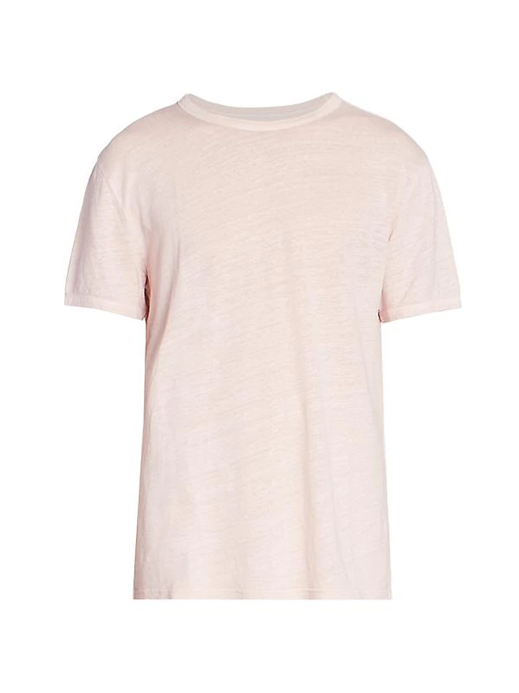 Piece-Dyed Linen T-Shirt