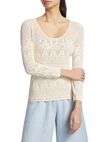 Amanda Pointelle Knit Top