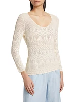 Amanda Pointelle Knit Top