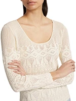 Amanda Pointelle Knit Top