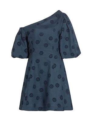 Darcy Floral Eyelet Linen Dress