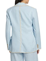 Robin Broderie Linen Blazer