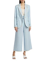 Robin Broderie Linen Blazer