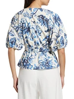 Joyce Floral Drawstring Top