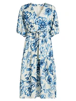 Joyce Floral Cotton Midi-Dress