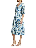 Joyce Floral Cotton Midi-Dress