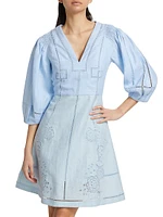 Verna Linen A-Line Minidress