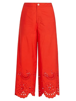 Ramona Broderie Cropped Pants