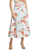 Isla Floral Poplin A-Line Skirt