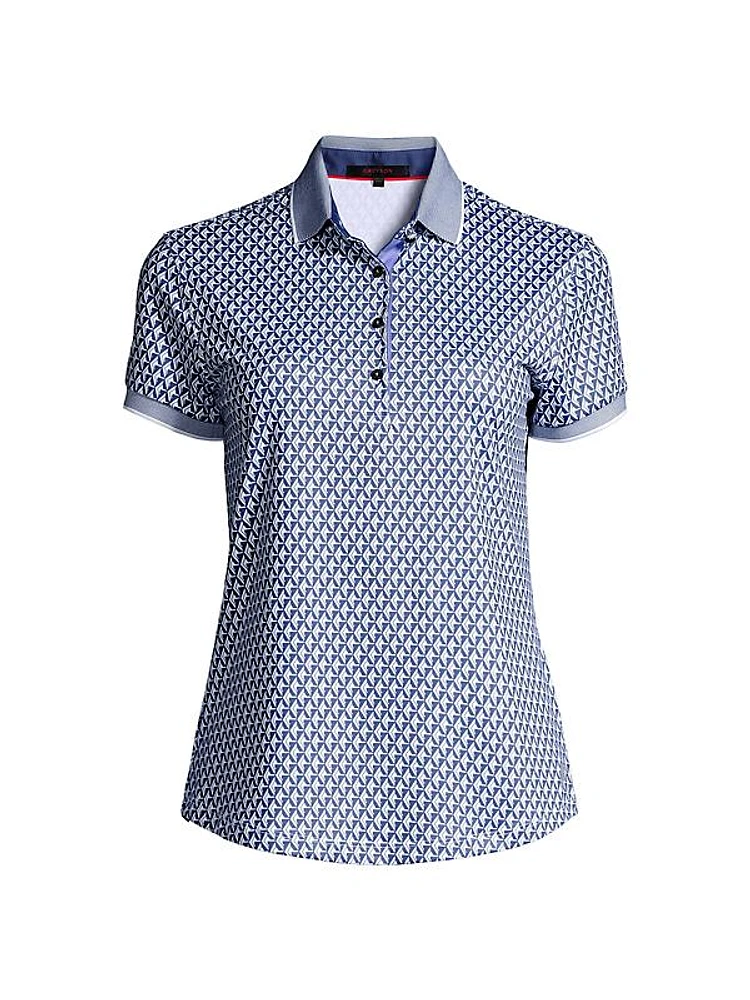 Scarlett Printed Performance Polo